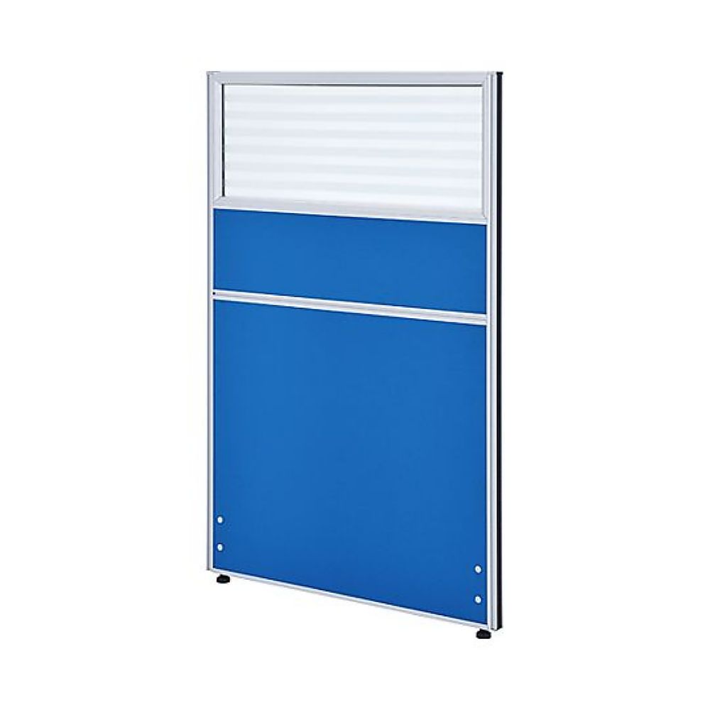 カグクロ ガラス型パーテーション ブルー H1200×W800mm PNG0812-BL 1台(ご注文単位1台)【直送品】