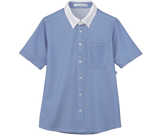 カーシーカシマ HEARTGREEN シャツブラウス TROMPE-L'OEIL KNITTI 青空 4L HM2839 1枚（ご注文単位1枚）【直送品】