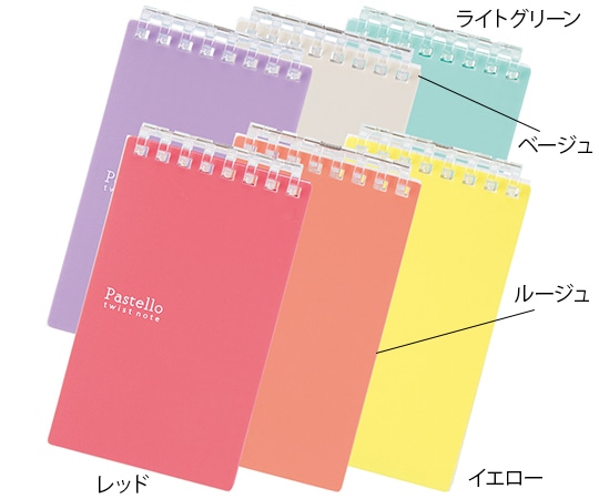 LIHITLAB ツイストノート メモサイズ ルージュ N1961-2 1冊(ご注文単位1冊)【直送品】
