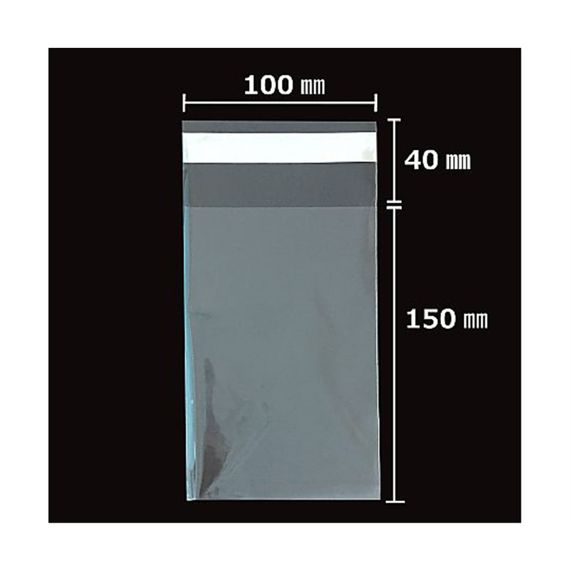 アズワン 【100枚】透明袋 テープ付き 10×15cm 61-290-5-11 1セット(ご注文単位1セット)【直送品】