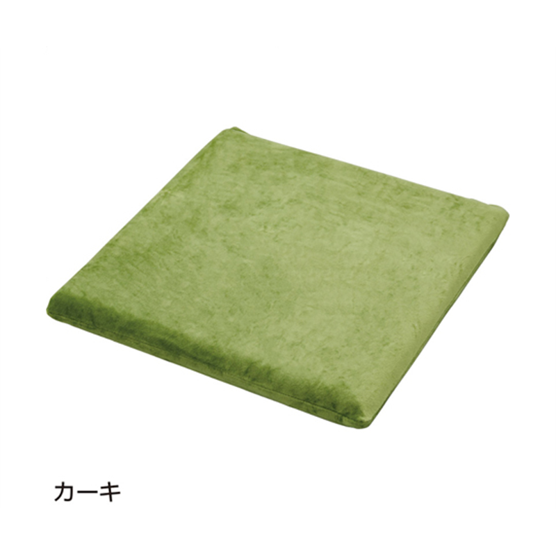 ケアファッション もちとろん シートクッション カーキ 40×40×4cm 98124 1枚(ご注文単位1枚)【直送品】