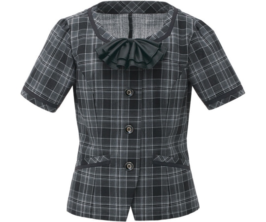 カーシーカシマ ENJOY オーバーブラウス AIR LAME CHECK 9号 ESA504 1枚(ご注文単位1枚)【直送品】