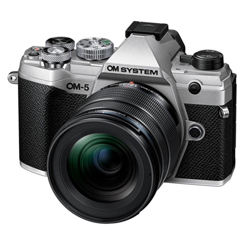 OM SYSTEM ミラーレス一眼カメラ 12-45mm F4.0 PRO レンズキット シルバー OM-5 SLV 12-45LK 1個(ご注文単位1個)【直送品】