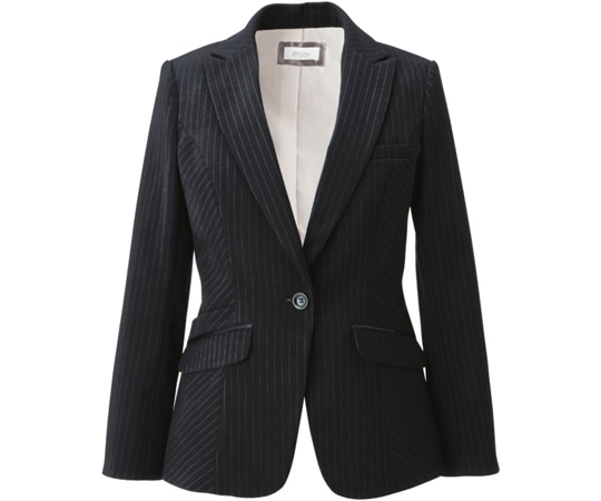 カーシーカシマ ENJOYNoir ジャケット Beauty keep Suits ブラックストライプ 17号 EAJ671 1枚（ご注文単位1枚）【直送品】