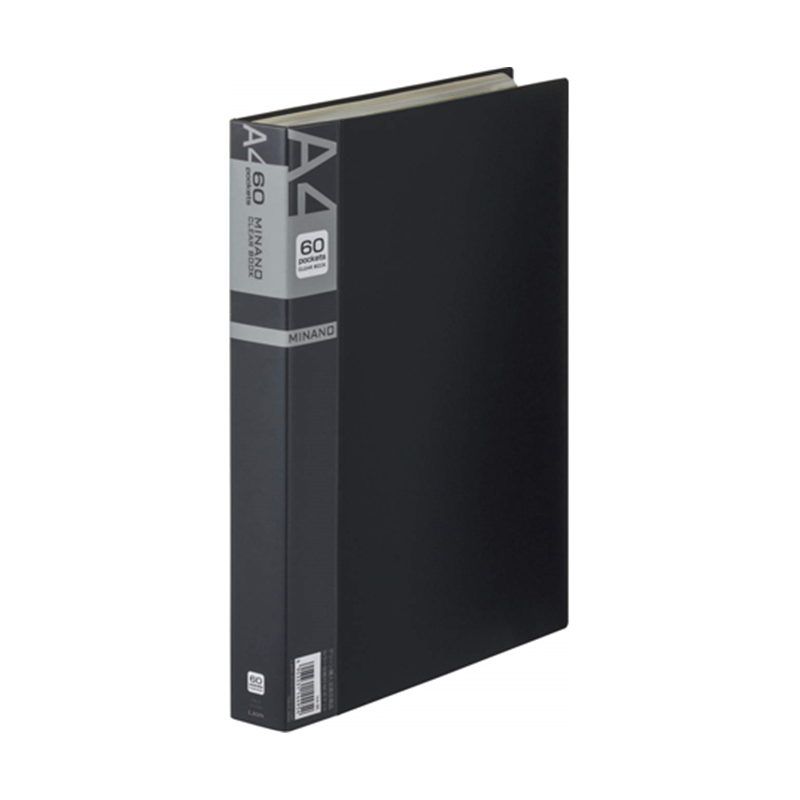 ライオン事務器 クリアーブック ミナノ ブラック CR-60M 1冊(ご注文単位1冊)【直送品】