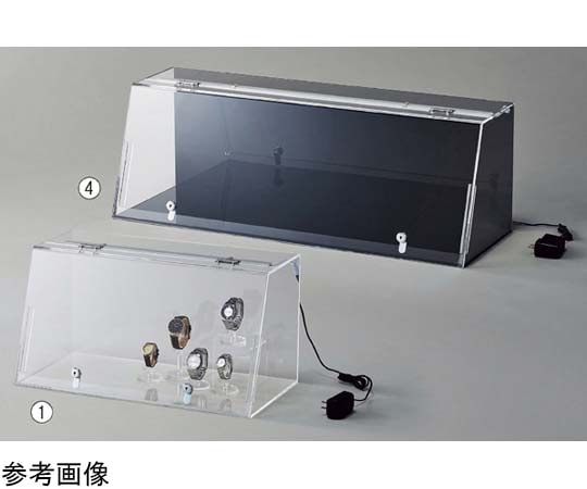 アズワン 鍵付きショーケース 白色LED照明付き W87cm 61-756-86-3 1個(ご注文単位1個)【直送品】