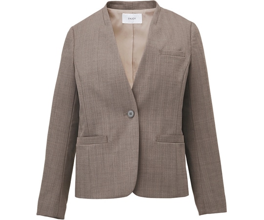 カーシーカシマ ENJOY ジャケット AURA HERRINGBONE グレージュ 5号 EAJ751 1枚（ご注文単位1枚）【直送品】
