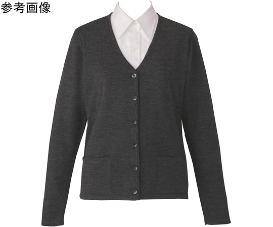 カーシーカシマ ENJOY カーディガン 214-5 チャコール LL EWG214 1枚（ご注文単位1枚）【直送品】