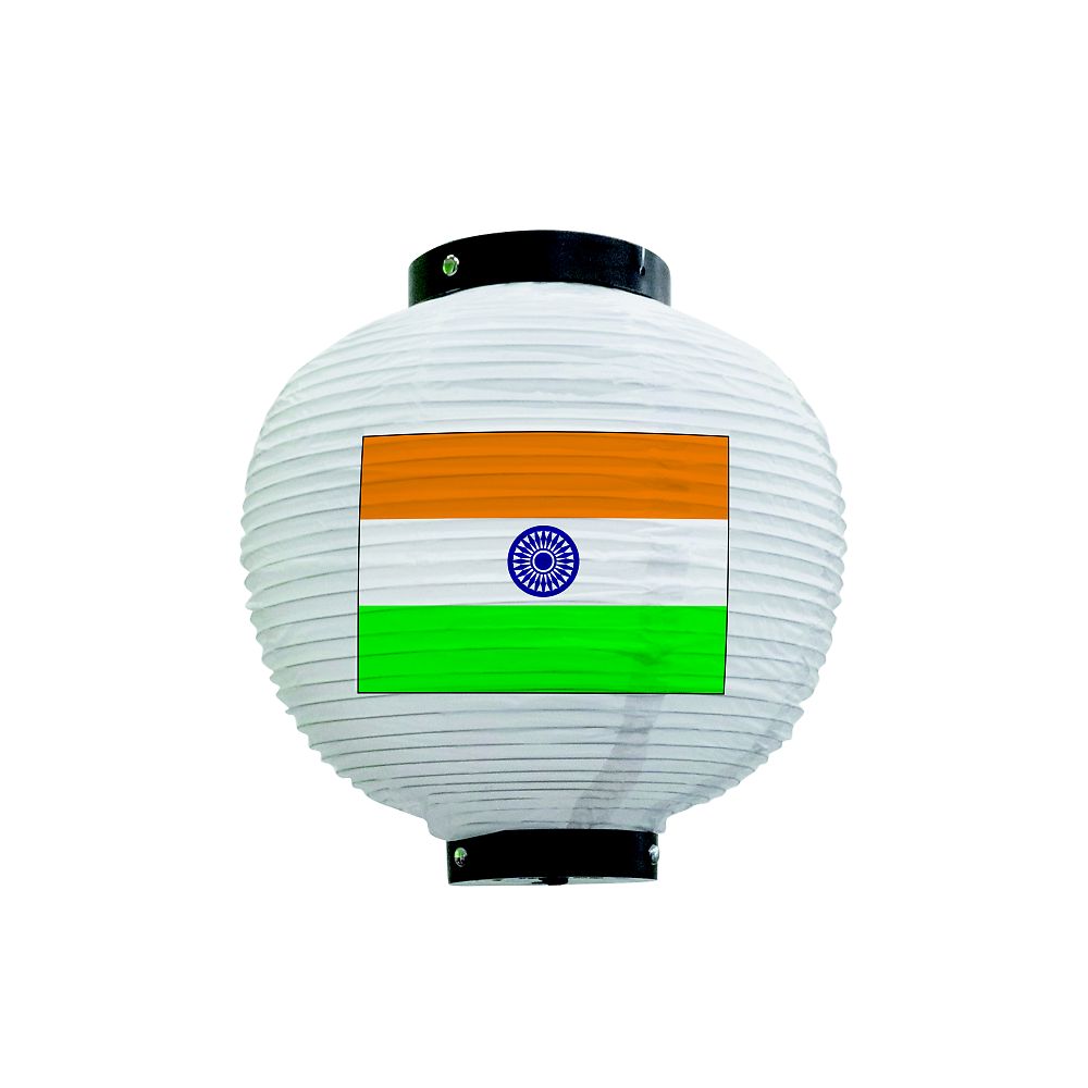のぼり屋工房 フルカラー提灯 インド 八寸丸 白 54422 1枚(ご注文単位1枚)【直送品】