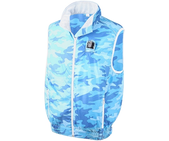 関西ファッション連合 ベスト 空調エアコンR服 カゼクル カモフラブルー 4L-5L MT3000 BLUE 1セット(ご注文単位1セット)【直送品】