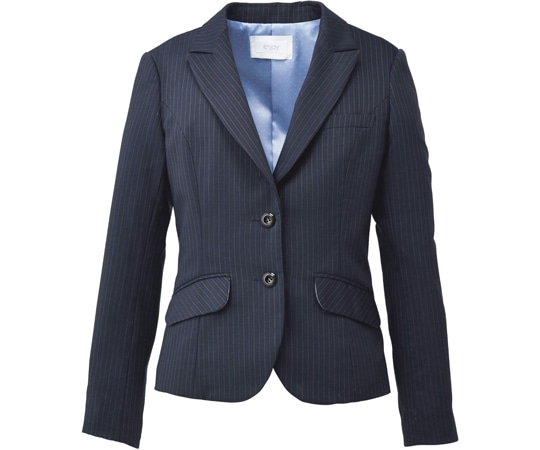 カーシーカシマ ENJOY ジャケット AIR SWING SUITS TWIN STRIPE ネイビー 11号 EAJ379 1枚（ご注文単位1枚）【直送品】