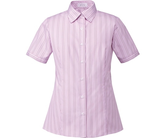 カーシーカシマ ENJOY シャツブラウス SMART STRIPE ピンク 15号 ESB599 1枚（ご注文単位1枚）【直送品】