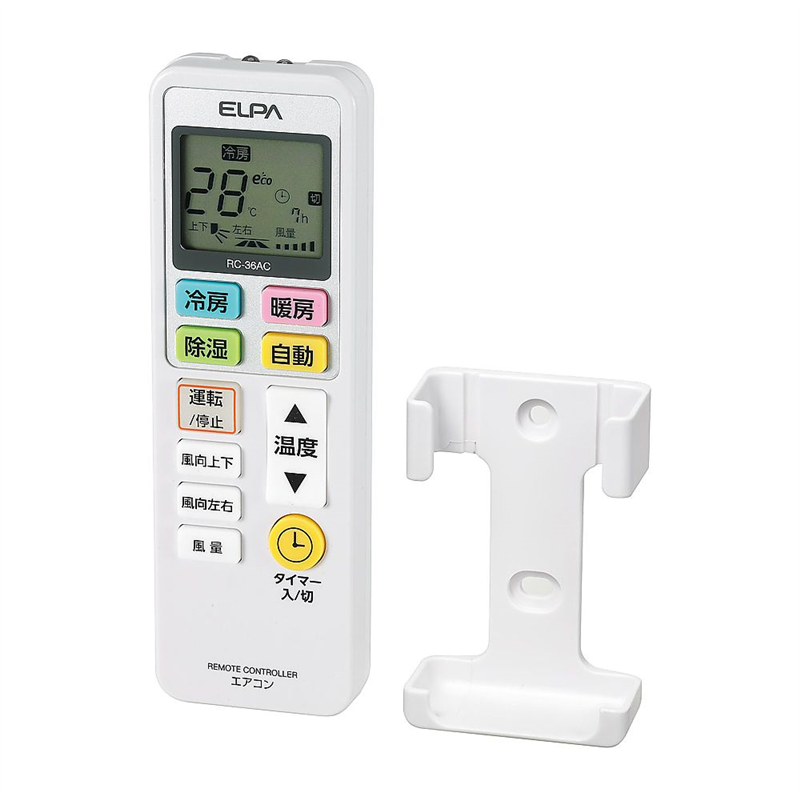 ELPA エアコンリモコン RC-36AC 1個（ご注文単位1個）【直送品】