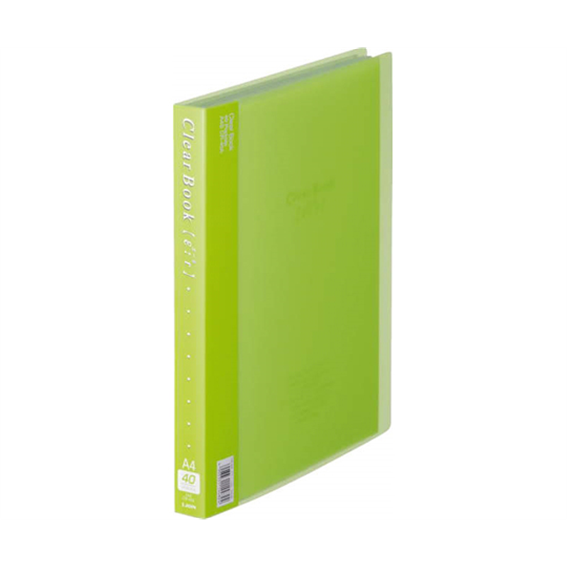 ライオン事務器 クリアーブック 【ε:r】 グリーン CR-40A 1冊(ご注文単位1冊)【直送品】