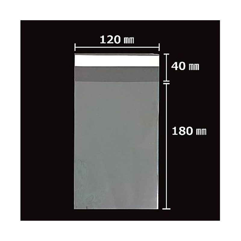 アズワン 【100枚】透明袋 テープ付き 12×18cm 61-290-5-16 1セット（ご注文単位1セット）【直送品】