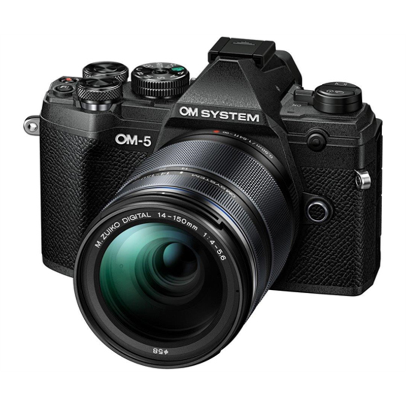 OM SYSTEM ミラーレス一眼カメラ 14-150mm Ⅱレンズキット ブラック OM-5 BLK 14-150LK 1個(ご注文単位1個)【直送品】