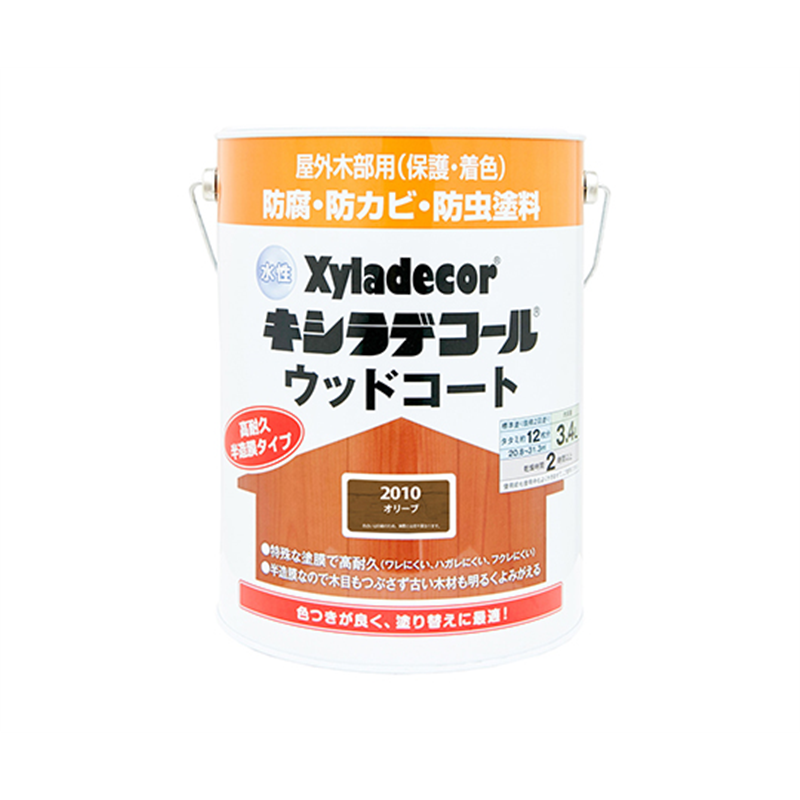 カンペハピオ(KANSAI) 水性キシラデコール ウッドコート オリーブ 3.4L 97670310000 1個(ご注文単位1個)【直送品】