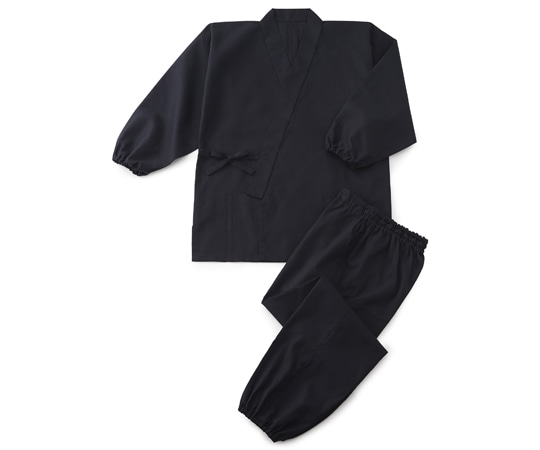 興栄繊商 清涼綿混 平織 京作務衣 黒 LL 535 1枚(ご注文単位1枚)【直送品】