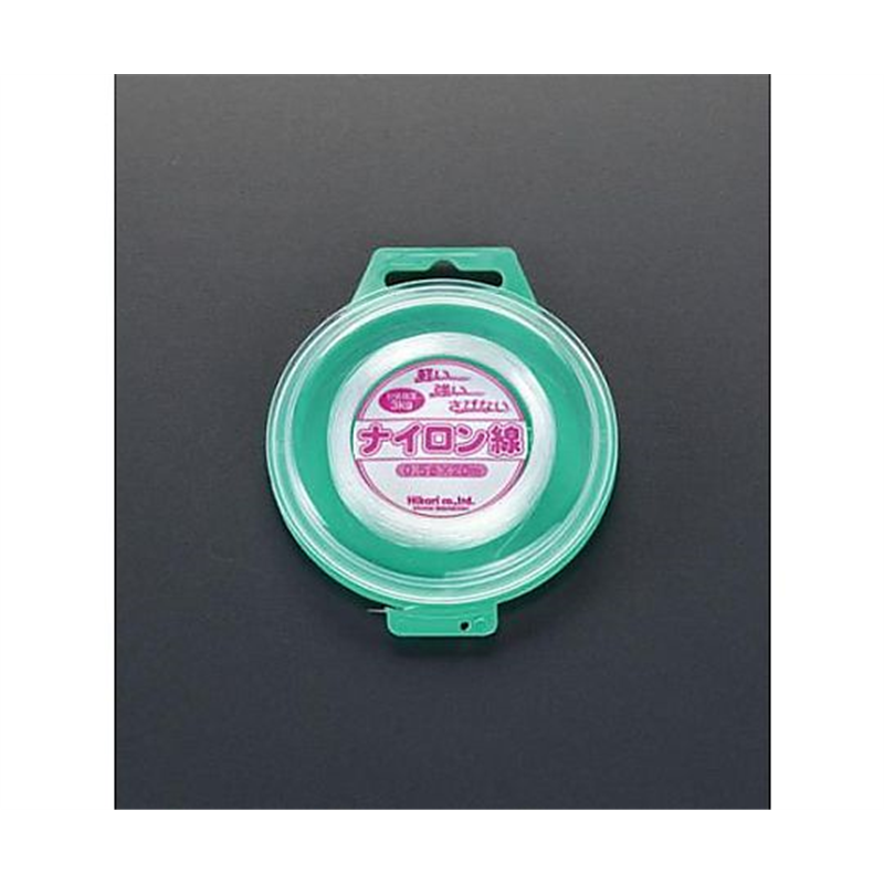 エスコ 0.8mmx20m ナイロン糸 EA628AG-8 1個(ご注文単位1個)【直送品】