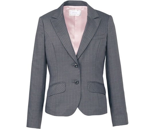 カーシーカシマ ENJOY ジャケット AIR SWING SUITS TWIN STRIPE グレー 9号 EAJ379 1枚(ご注文単位1枚)【直送品】