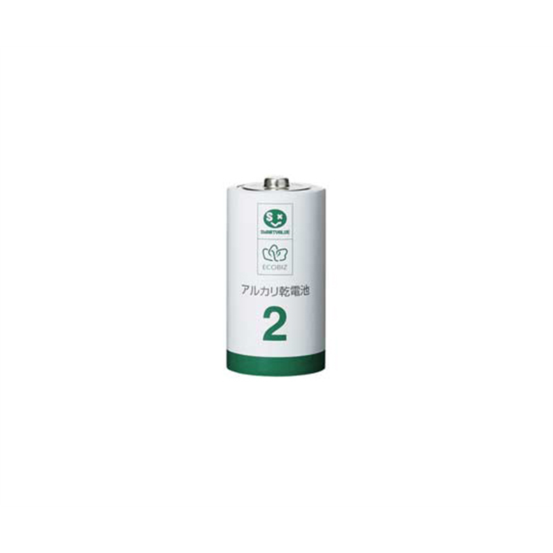 スマートバリュー アルカリ乾電池Ⅲ 単2 10本 N212J-10P 1箱(ご注文単位1箱)【直送品】