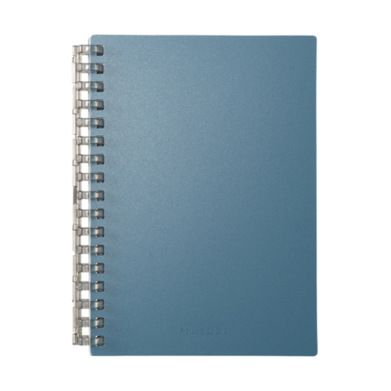 LIHITLAB Mutual オープンリングノート A6 スレートブルー N2671-11 1冊(ご注文単位1冊)【直送品】