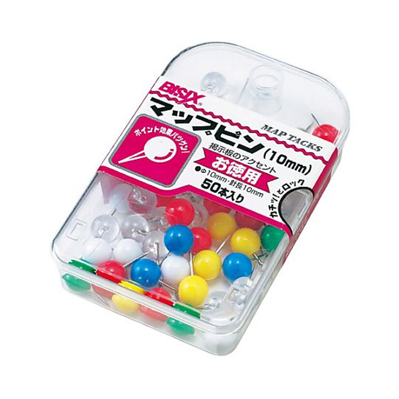 ミツヤ マップピン#10 50本×5箱入 BX2-7-AS 1ケース（ご注文単位1ケース）【直送品】