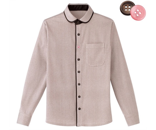 カーシーカシマ HEARTGREEN 長袖ニットシャツ KNITTI SHIRT WAFFLE バーレル LL HM2658 1枚(ご注文単位1枚)【直送品】