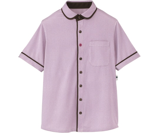 カーシーカシマ HEARTGREEN 半袖ニットシャツ KNITTI SHIRT WAFFLE ぶどう畑 M HM2659 1枚(ご注文単位1枚)【直送品】