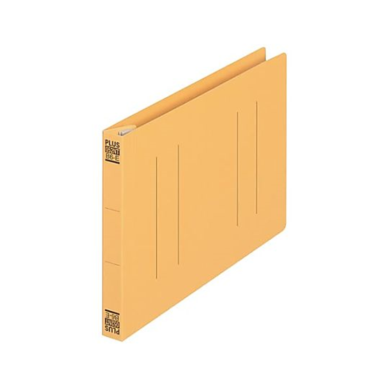 プラス フラットファイルB6E縦罫線タイプ イエロー NO.052NT-YL 1冊(ご注文単位1冊)【直送品】