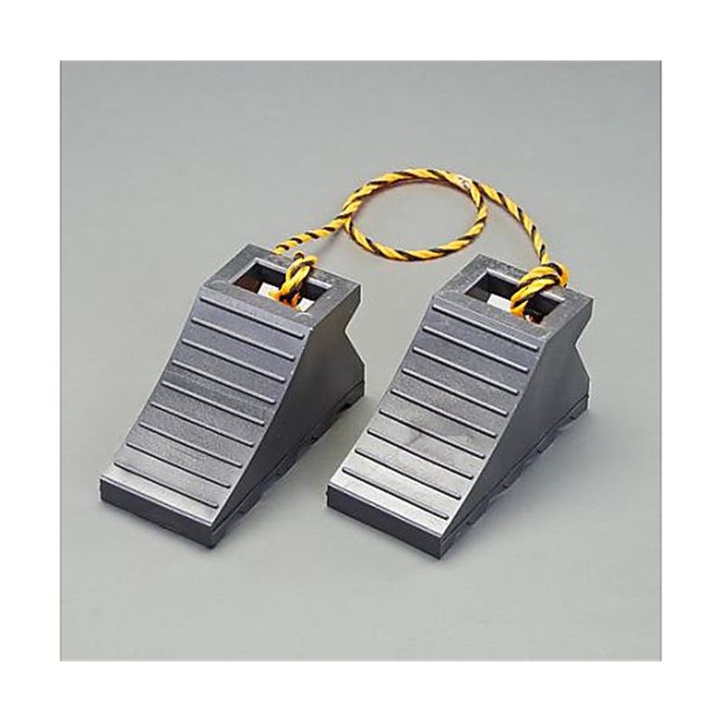 アズワン 110x235x125mm タイヤストッパー(黒/ヒモ付/1組) EA984VA-81 1組(ご注文単位1組)【直送品】