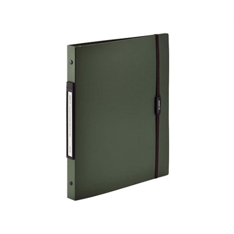 LIHITLAB SMART FIT 2タイプポケットクリヤーブック交換式 22オリーブ N-7520 N7520-22 1冊(ご注文単位1冊)【直送品】