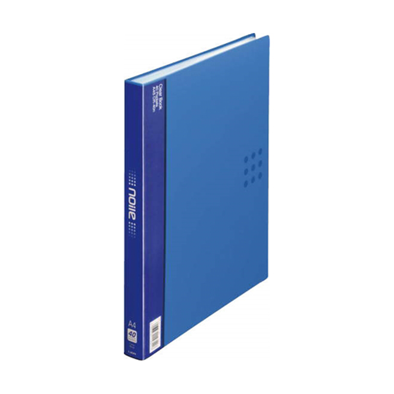 ライオン事務器 クリアーブック<noile>(ノイル) ブルー CR-40n 1冊(ご注文単位1冊)【直送品】