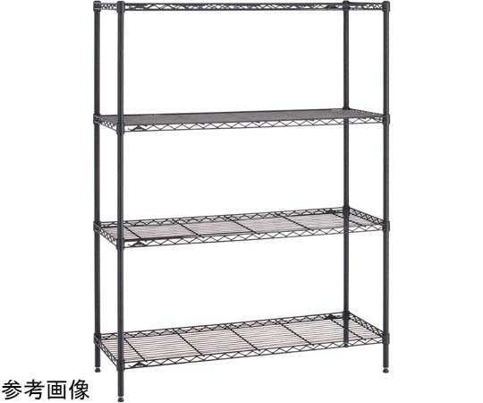 エレクター ベーシックシリーズ ワイヤーシェルフ W450×D350×H1200mm 3段 ブラック B1418B48PB3 1組（ご注文単位1組）【直送品】