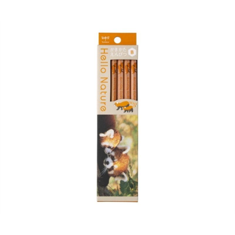 トンボ鉛筆 ハローネイチャー かきかた鉛筆 レッサーパンダ B 1ダース(12本入) KB-KHNLP2-B 1ダース(ご注文単位1ダース)【直送品】
