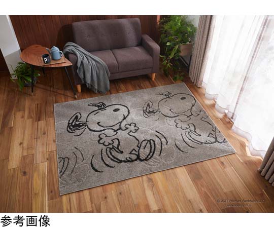 スミノエ PEANUTS ラグ サパータイム 185×185cm グレージュ 13475762 1枚（ご注文単位1枚）【直送品】