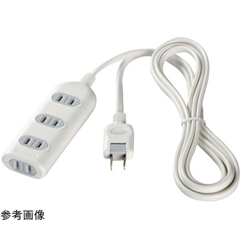 BUFFALO 2ピン式電源タップ 4個口タイプ シャッター付 3m ホワイト BSTAPSH2430WH 1台(ご注文単位1台)【直送品】