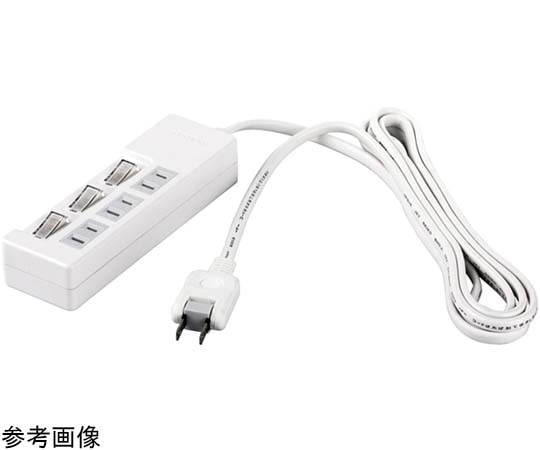 BUFFALO 2ピン式電源タップ 3個口タイプ 雷サージ防止 個別スイッチ付 1m ホワイト BSTAPSW2310WH 1台(ご注文単位1台)【直送品】