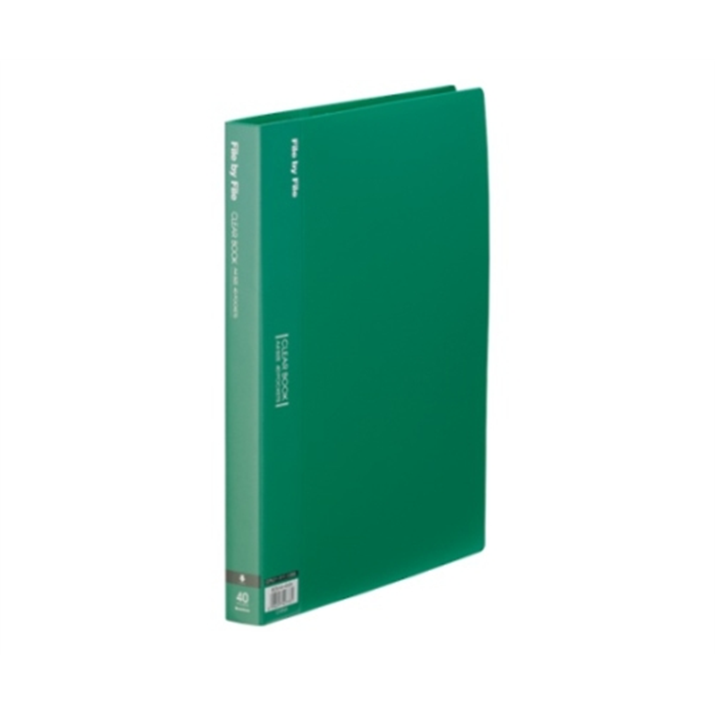 ビュートン クリヤーブック グリーン BCB-A4-40GN 1冊(ご注文単位1冊)【直送品】