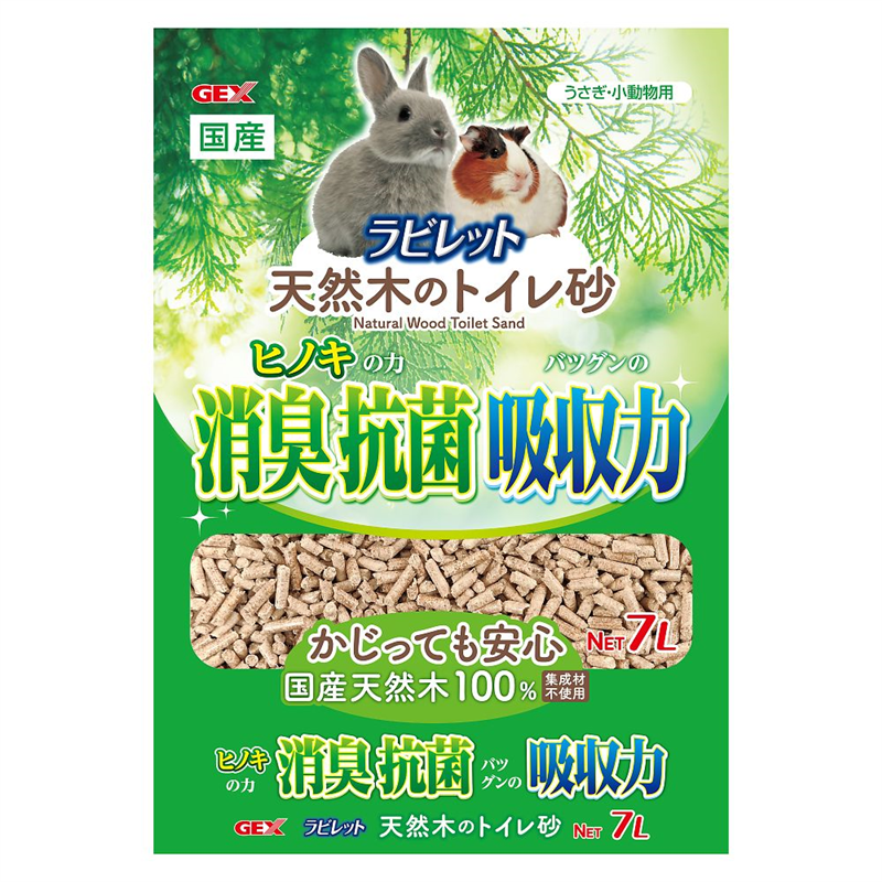 ジェックス ラビレット 天然木のトイレ砂 7L  1袋（ご注文単位1袋）【直送品】