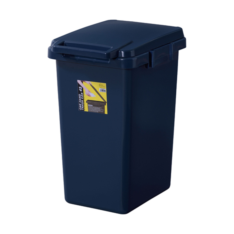 東谷 ワンハンドトラッシュカン45L ネイビー LFS-845NV 1個(ご注文単位1個)【直送品】