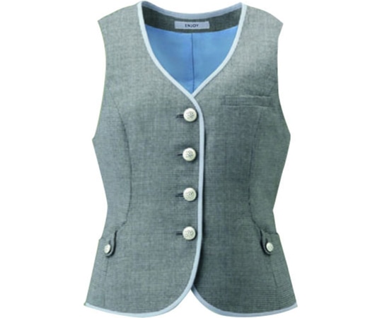 カーシーカシマ ENJOY ベスト MELANGE HOUNDSTOOTH ライトグレー 5号 EAV719 1枚（ご注文単位1枚）【直送品】