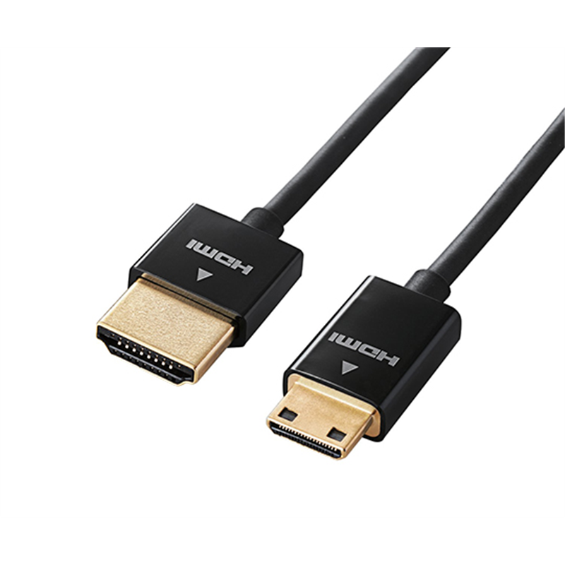 エレコム カメラ接続用HDMIケーブル(HDMI miniタイプ) 1.5m ブラック DGW-HD14SSM15BK 1本(ご注文単位1本)【直送品】