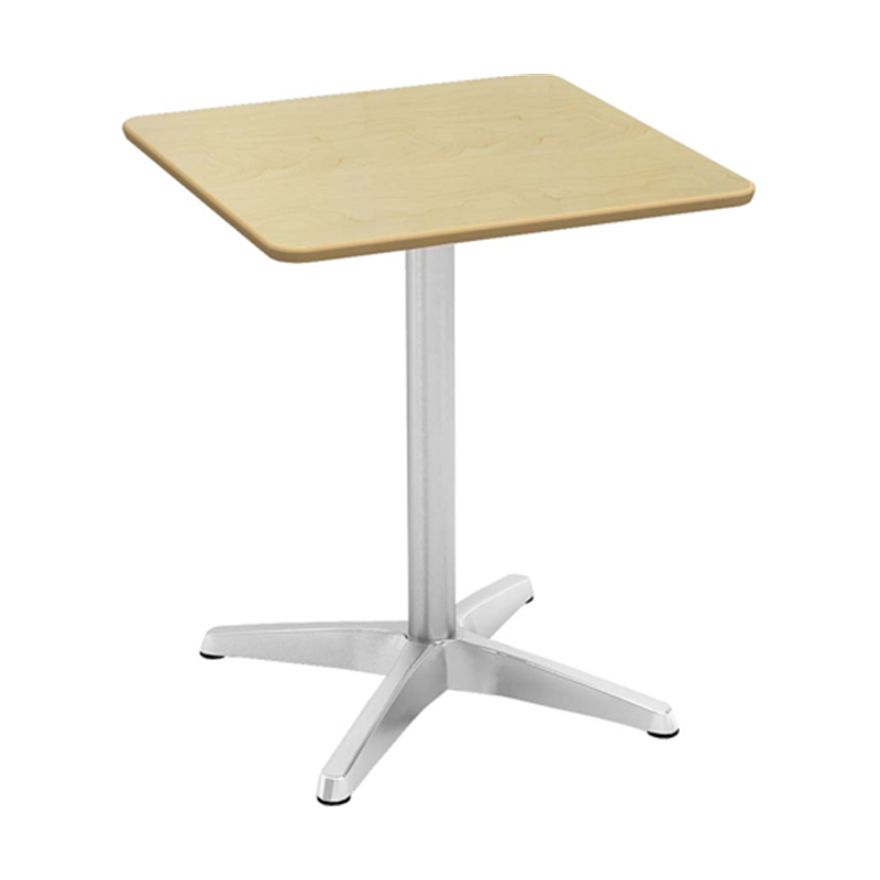 Y2K カフェテーブル 60cm 角 アルミX脚 ナチュラル 1個(ご注文単位1個)【直送品】