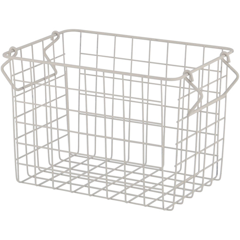 アズワン スタッキングワイヤーバスケット ホワイト W26×D18×H18cm 61-778-41-2 1個(ご注文単位1個)【直送品】