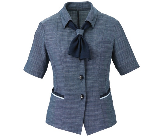 カーシーカシマ ENJOY オーバーブラウス 美スラッとSuitsAg グレー 19号 ESA663 1枚（ご注文単位1枚）【直送品】