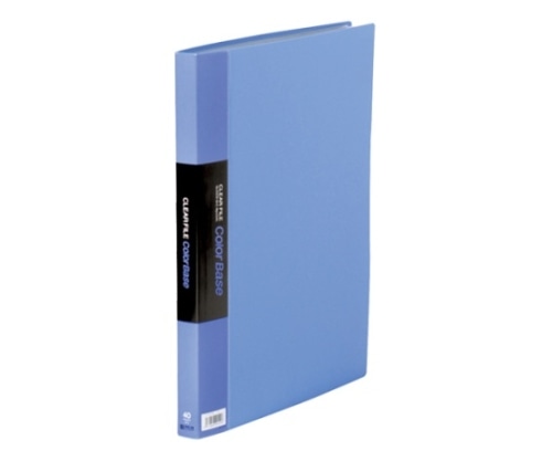 キングジム クリアーファイル・カラーベース ポケット溶着式 青 142CW 1冊(ご注文単位1冊)【直送品】
