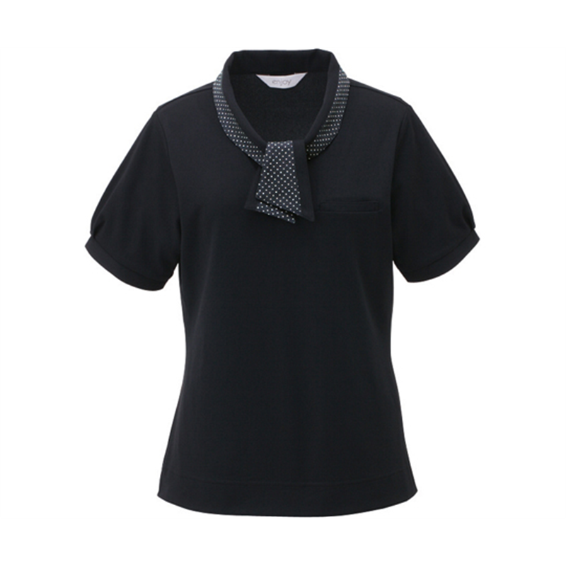 カーシーカシマ ENJOY タイ付ポロシャツ Office Polo ブラック 3L ESP404 1枚（ご注文単位1枚）【直送品】