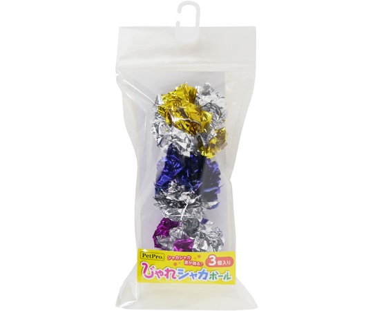 ペットプロジャパン ペットプロ じゃれシャカボール 3個入  1セット（ご注文単位1セット）【直送品】
