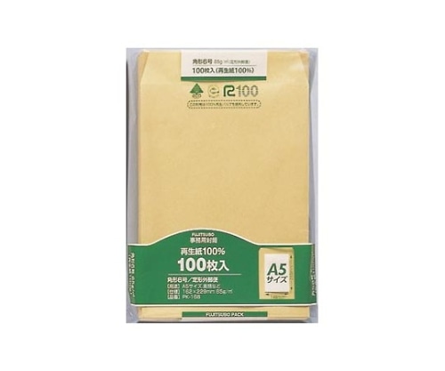 マルアイ 再生紙クラフト封筒 100枚パック入 角6 PK-168 1パック(ご注文単位1パック)【直送品】